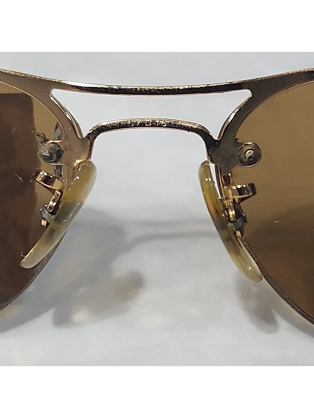 Ray Ban RB3155 001/73 NO Lenses Gold Metal Sunglasses Frame Only 57-16 Italy